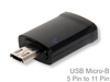 Micro USB 11 pin plug to 5 pin socket adapter for Samsung MHL HDMI converter - techexpress nz