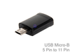 Micro USB 11 pin plug to 5 pin socket adapter for Samsung MHL HDMI converter - techexpress nz