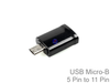 Micro USB 11 pin plug to 5 pin socket adapter for Samsung MHL HDMI converter - techexpress nz