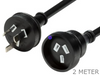 2 Meter Black 3 Pin NZ Power Extension Cable Cord 2m Lead - techexpress nz