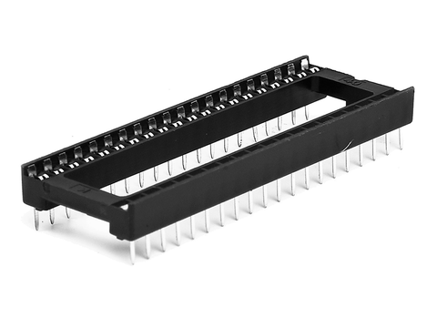 40 Pin thru-hole PCB Mount 2.54mm DIP DIL IC Micro Chip Holder Socket - techexpress nz