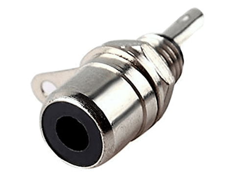 Black Panel Chassis Mount RCA Female Socket solder connector - techexpress nz