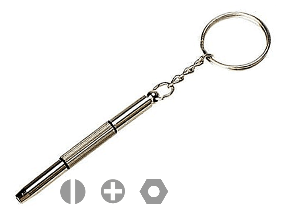 Keyring Keychain 3 in 1 Glasses and Spectacles Small Jewellers