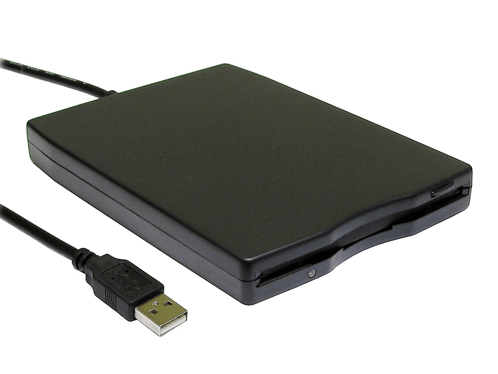 Portable external USB floppy disk drive 3.5