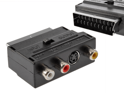 SCART S Video SVIDEO Composite RCA Audio Video Adapter Converter
