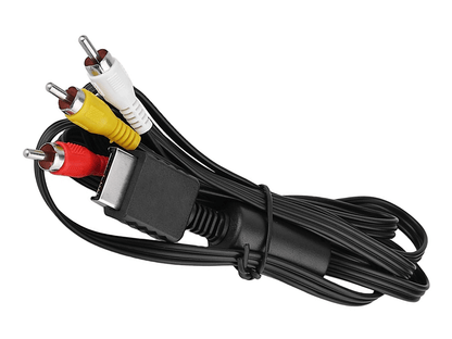 PlayStation AV Cable For PS1, PS2, PS3 - 6ft Composite RCA Video Audio Cord Aftermarket