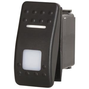 SPDT Dual Illuminated Rocker Switch with Labels and Interchangeable Covers - White - techexpress nz