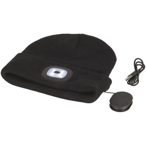 Black Beanie with Bluetooth® Speakers and LED Torch - techexpress nz