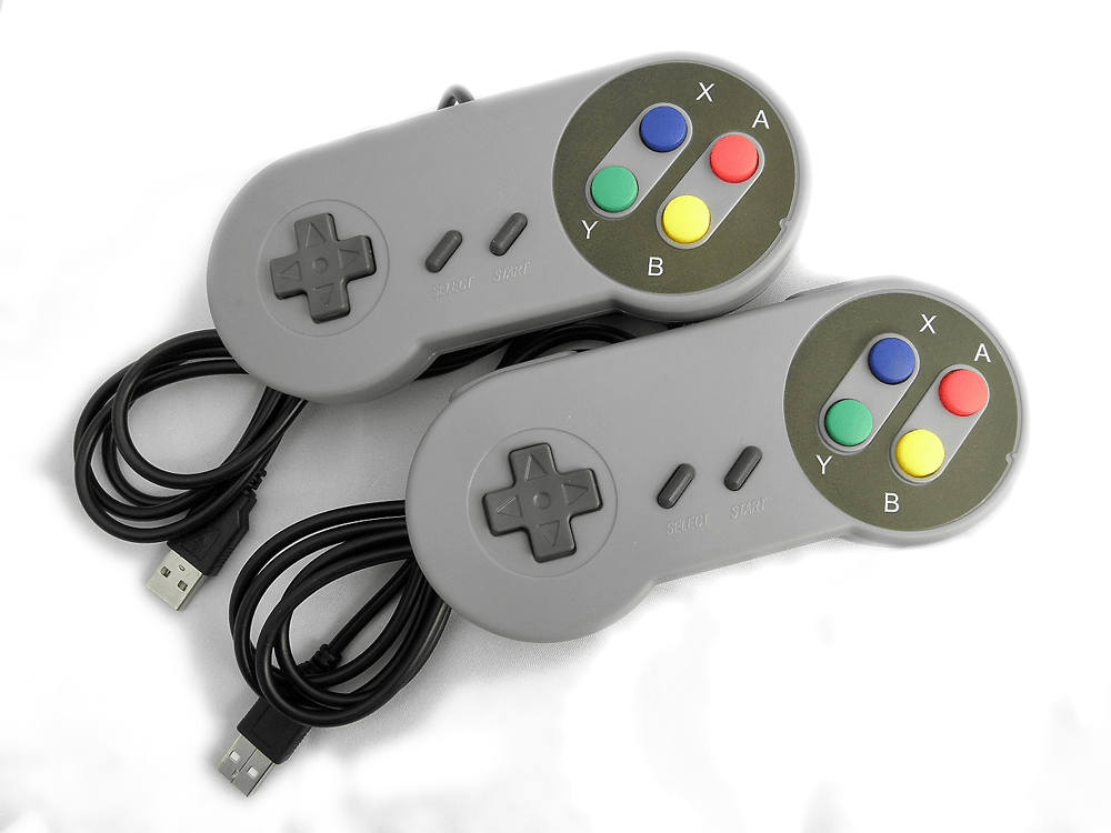 2x Super Nintendo SNES USB game controller gamepad for PC MAC Pi