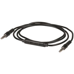 3.5mm Plug to Plug Cable with Microphone and Volume Control - 1m - techexpress nz