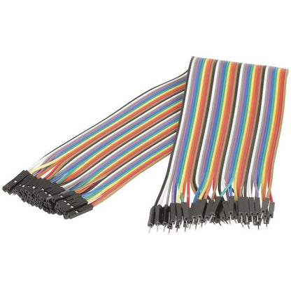 150mm Plug to Socket Jumper Leads - 40 Pieces - techexpress nz