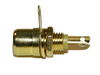 Yellow Gold plated Panel Chassis Mount RCA Phono Female Socket solder connector - techexpress nz