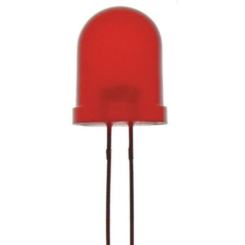 Red 10mm LED 270mcd Round Diffused