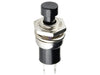 Push Button Switch Small Round Black Normally Open Momentary Mini