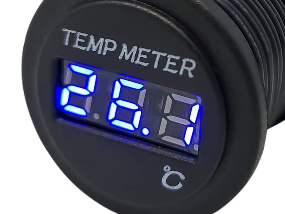 Blue LED Display Thermometer with 3mtr External Sensor