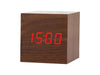 Cube of Wood Style LED Digital Alarm Clock