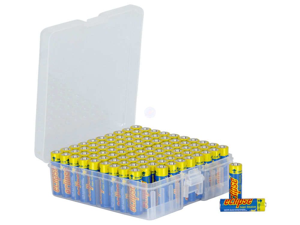 Pack of 100 AA Alkaline Batteries Eclipse