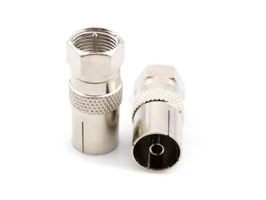 Male F-Type Plug to Female PAL Socket Connector Adaptor