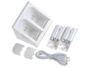 Nintendo Wii 2800mAh Dual Remote Rechargeable Battery + Charge Dock Kit White