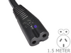 1.5 Meter 2 Pin Figure 8 Power Cable Cord 1.5M Lead - techexpress nz
