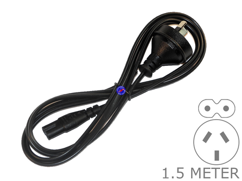 1.5 Meter 2 Pin Figure 8 Power Cable Cord 1.5M Lead - techexpress nz