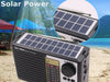 Solar Powered Rechargeable Portable AM FM Radio with LED light