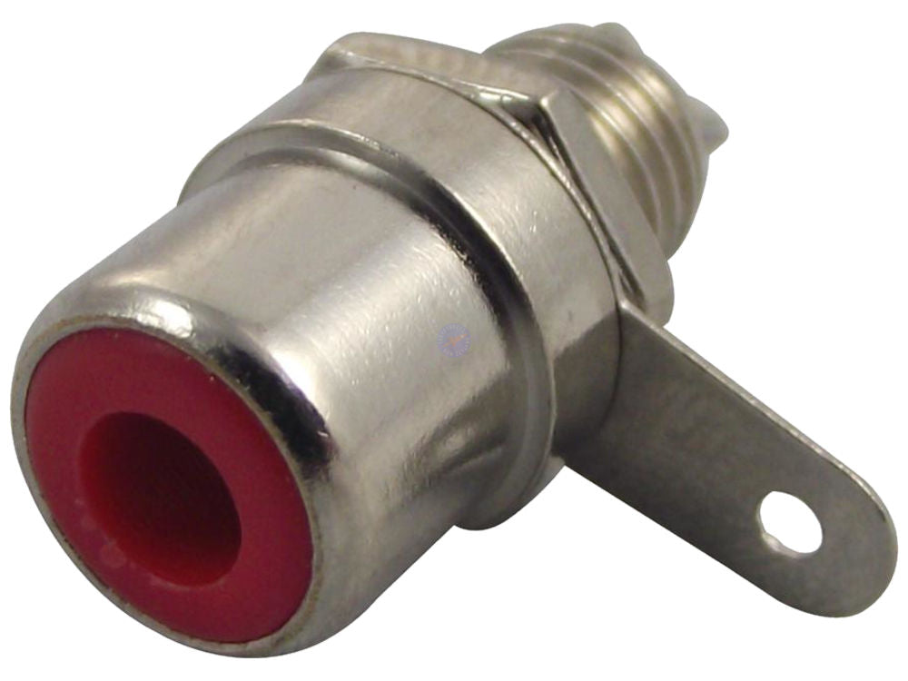 Red Solder Panel Chassis Mount RCA Female Socket