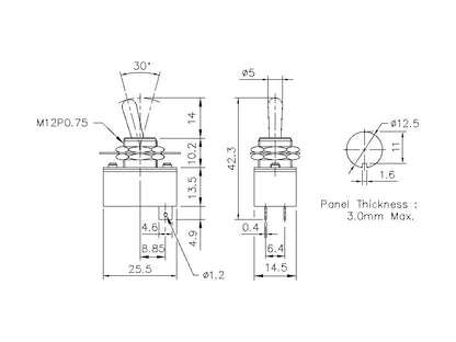 SPST Standard Toggle Switch