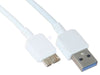 1 Meter White USB 3.0 Type-A Male USB to Micro-B SuperSpeed USB Cable 1M Lead