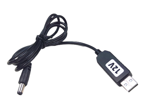 USB 5V to 12V 5.5mm x 2.5mm DC Barrel Connector Step-up Power Converter Adapter
