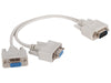 1 to 2 Way Passive VGA Splitter Cable – Dual Monitor Y-Splitter for PC, Laptop, Projector