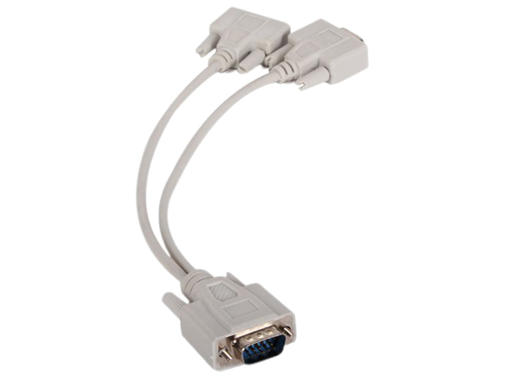 1 to 2 Way Passive VGA Splitter Cable – Dual Monitor Y-Splitter for PC ...