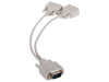 1 to 2 Way Passive VGA Splitter Cable – Dual Monitor Y-Splitter for PC, Laptop, Projector